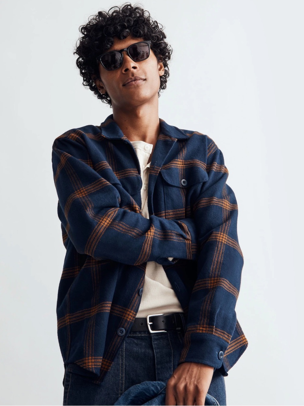 Madewell Brushed Flannel Easy Shirt-Jacket NH733